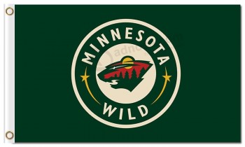 NHL Minnesota Wild 3'x5' polyester flags round logo