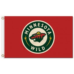 NHL Minnesota Wild 3'x5' polyester flags round logo