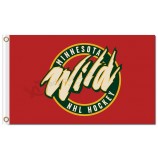 Nhl minnesota wild 3'x5 'polyester fahnen wild