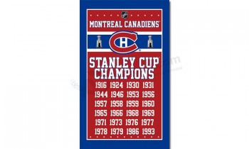 Nhl蒙特利尔加拿大人队3'x5'聚酯旗帜冠军年