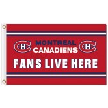 Nhl montreal canadiens 3'x5 'Polyester Flaggen Fans leben hier