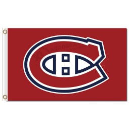 Nhl Montreal Canadiens 3'x5 'Polyester Flaggen Logo rotem Hintergrund