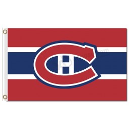 Nhl montreal canadiens 3 'x 5' poliestere bandiere logo con strisce
