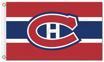 Nhl montreal canadiens 3 'x 5' poliestere bandiere logo con strisce