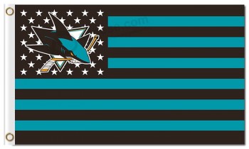 NHL San Jose Sharks 3'x5' polyester flags stars stripes
