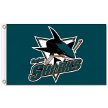 Nhl san jose Haie 3'x5 'Polyesterfahnen