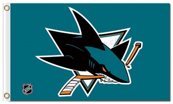 Nhl san jose sharks 3'x5'聚酯旗帜标志