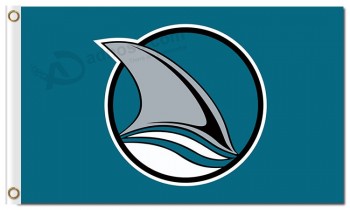 Nhl san jose sharks 3'x5'聚酯旗鲨鱼鳍