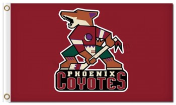Nhl phoenix coyotes 3'x5'聚酯旗咆哮的土狼