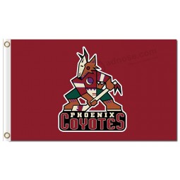 NHL Phoenix Coyotes 3'x5' polyester flags logo over team name with your logo
