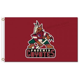 Nhl phoenix coyotes 3'x5 'polyester fahnen logo über team name