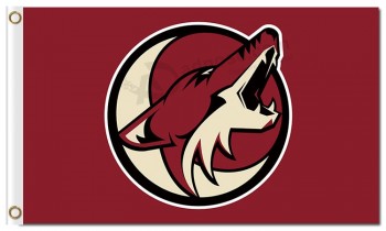 Nhl phoenix coyotes 3'x5'涤纶旗圆形标志