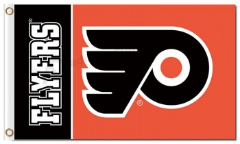 NHL Philadelphia Flyers 3'x5' polyester flags name at one side with your logo