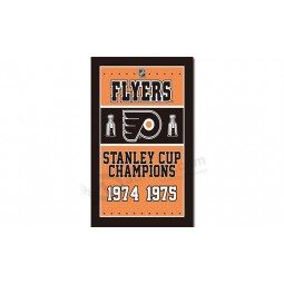 NHL Philadelphia Flyers 3'x5' polyester flags Stanley cup champions with your logo
