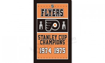 Nhl philadelphia flyers 3'x5 'polyester fahnen stanley cup champions