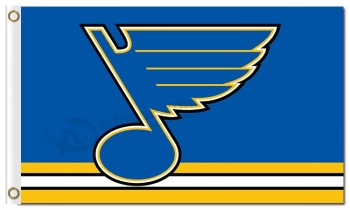 NHL St.Louis Blues 3'x5' polyester flags logo over stripes