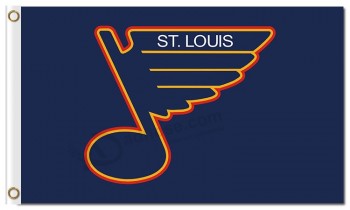 Nhl st.Louis blues 3'x5 'polyester drapeaux logo