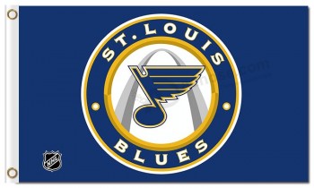 Nhl st.路易斯布鲁斯3'x5'聚酯标志圆形标志