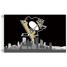 Nhl pittsburgh penguins 3'x5 'polyester fahnen skyline der stadt