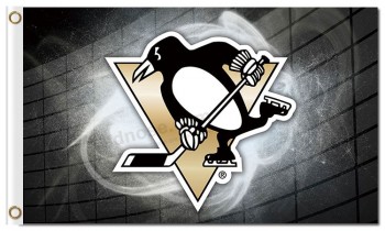 Nhl pittsburgh penguins 3'x5 '폴리 에스테르 플래그