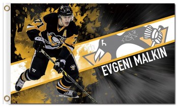 NHL Pittsburgh Penguins 3'x5' polyester flags Evgeni Malkin with your logo