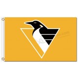 Nhl pittsburgh penguins 3'x5 'polyester fahnen gelb