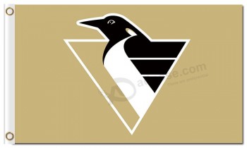Nhl pittsburgh penguins 3'x5 '폴리 에스테르 플래그