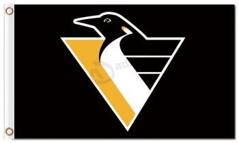 Nhlピッツバーグペンギンズ3'x5 'ポリエステルフラグトライアングル