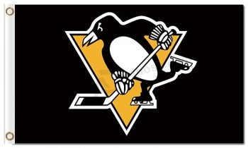 NHL Pittsburgh Pinguine 3'x5 'Polyester Flaggen Logo