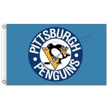 Nhl pittsburgh penguins 3'x5 'polyester fahnen runden logo