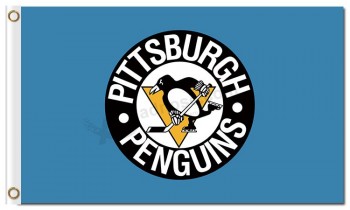 Nhl pittsburgh penguins 3'x5'聚酯标志圆形标志