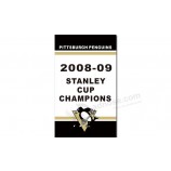 NHL Pittsburgh Pinguine 3'x5 'Polyester Fahnen 2008-9 Champions