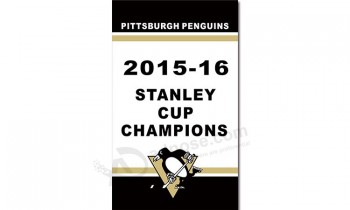 NHL Pittsburgh Penguins 3'x5' polyester flags 2015-16 champions