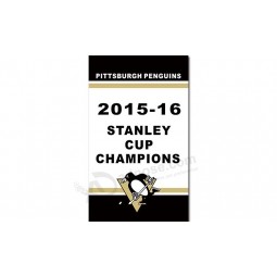 NHL Pittsburgh Pinguine 3'x5 'Polyester Fahnen 2015-16 Champions