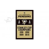 Nhl pittsburgh penguins 3'x5 'polyester fahnen stanley cup champions