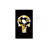 NHL Pittsburgh Pinguine 3'x5 'Polyester Fahnen Schädel
