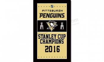 NHL Pittsburgh Pinguine 3'x5 'Polyester Flaggen Champion 2016