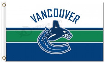 Nhl温哥华加拿大3'x5'涤纶旗帜带条纹
