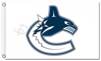 Nhl vancouver canucks 3 'x 5' poliestere flags c banner bianco