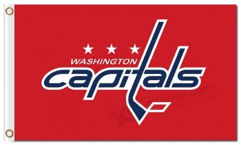 NHL Washington Capitals 3'x5' polyester flags team name red with your logo