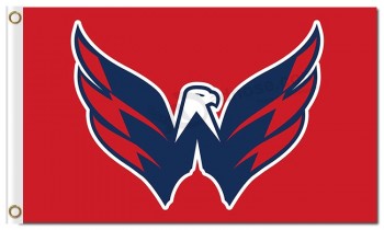 Nhl washington capitals 3'x5 'bandiere in poliestere rosse