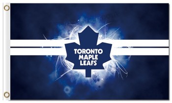 Nhl toronto feuilles d'érable 3'x5 'logo de drapeaux en polyester avec 2 lignes