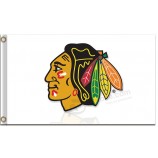 Nhl chicago blackhawks 3'x5 'Polyester Flagge Logo weißen Hintergrund für benutzerdefinierte Größe 