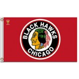 Nhl chicago blackhawks 3'x5 'Polyester Flagge mit Vintage Hockey-Logo für benutzerdefinierte Größe 