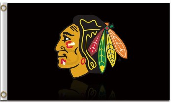 Nhl chicago blackhawks 3'x5'聚酯旗帜标志小号为自定义尺寸 