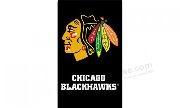 Nhl chicago blackhawks 3'x5 'poliéster bandeira bandeiras verticais