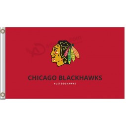 NHL Chicago blackhawks 3'x5' polyester flag les go hawks