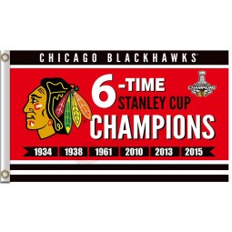 Nhl chicago blackhawks 3'x5 'Polyester Flagge 6-fachen Stanley Cup Champion