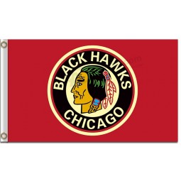 NHL Chicago blackhawks 3'x5' polyester flag logo with letters