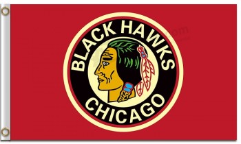 Nhl芝加哥blackhawks 3'x5'聚酯标志标志与字母